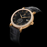 Boderry Watch Co. ELEGANT II - Swiss Quartz Movement Watch | Rose Gold & Black Dial, view 2