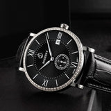 Boderry Watch Co. ELEGANT II - Swiss Quartz Movement Watch | Silver & Black Dial, view 4