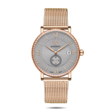 Boderry Watch Co. ELEGANT II - Swiss Quartz Movement Watch | Rose Gold & Mesh Strap, view 3