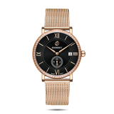 Boderry Watch Co. ELEGANT II - Swiss Quartz Movement Watch | Rose Gold & Mesh Strap, view 4