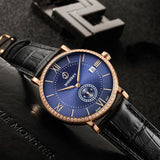 Boderry Watch Co. ELEGANT II - Swiss Quartz Movement Watch | Rose Gold & Blue Dial, view 2