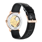 Boderry Watch Co. ELEGANT II - Swiss Quartz Movement Watch | Rose Gold & Blue Dial, view 4