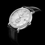 Boderry Watch Co. ELEGANT II - Swiss Quartz Movement Watch | Silver & White Dial, view 2