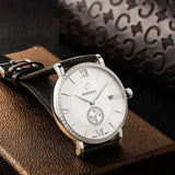Boderry Watch Co. ELEGANT II - Swiss Quartz Movement Watch | Silver & White Dial, view 4