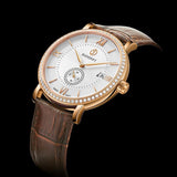 Boderry Watch Co. ELEGANT II - Swiss Quartz Movement Watch | Rose Gold Case & White Dial, view 2