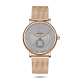 Boderry Watch Co. ELEGANT - Swiss Quartz Movement Watch | Rose Gold & Grey Dial, view 5