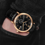 Boderry Watch Co. ELEGANT - Swiss Quartz Movement Watch | Rose Gold & Black Dial, view 3