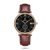 Boderry Watch Co. ELEGANT - Swiss Quartz Movement Watch | Rose Gold & Black Dial, view 5