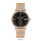 Boderry Watch Co. ELEGANT - Swiss Quartz Movement Watch | Rose Gold & Black Dial, view 6