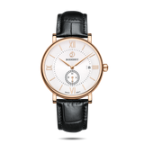 Boderry Watch Co. ELEGANT - Swiss Quartz Movement Watch| Rose Gold & White Dial, view 5