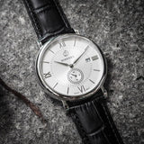 Boderry Watch Co. ELEGANT - Swiss Quartz Movement Watch | Silver & White Dial, view 4