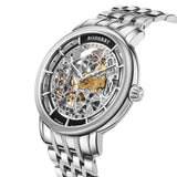 Boderry Watch Co. ELITE II - Engraved Micro-rotor Watch | Silver, view 4