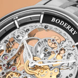 Boderry Watch Co. ELITE II - Engraved Micro-rotor Watch | Silver, view 5