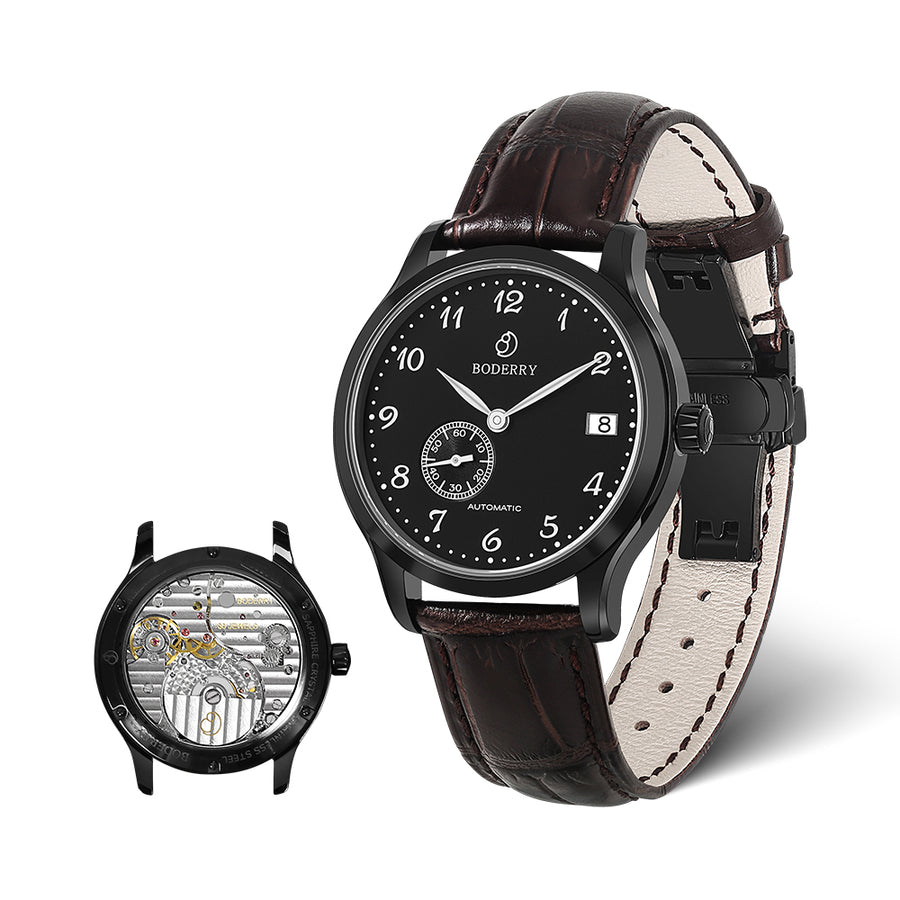 Boderry Watch Co. ELITE - Micro-rotor Automatic Watch | Black