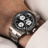 Boderry Watch Co. GOLDACE - 100M WR Titanium Mecha-Quartz Chronograph Watch | Black, view 3