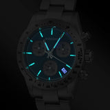 Boderry Watch Co. GOLDACE - 100M WR Titanium Mecha-Quartz Chronograph Watch | Blue, view 2