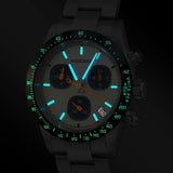 Boderry Watch Co. GOLDACE - 100M WR Titanium Mecha-Quartz Chronograph Watch | Cream, view 2