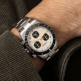 Boderry Watch Co. GOLDACE - 100M WR Titanium Mecha-Quartz Chronograph Watch | Cream, view 3