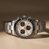 Boderry Watch Co. GOLDACE - 100M WR Titanium Mecha-Quartz Chronograph Watch | Cream, view 4