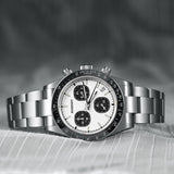Boderry Watch Co. GOLDACE - 100M WR Titanium Mecha-Quartz Chronograph Watch | White, view 4
