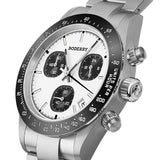 Boderry Watch Co. GOLDACE - 100M WR Titanium Mecha-Quartz Chronograph Watch | White, view 5
