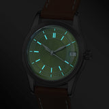 Boderry Watch Co. HOU - 80-Hour Power Reserve Vintage Automatic Watch | Avocado Green, view 4