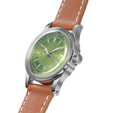 Boderry Watch Co. HOU - 80-Hour Power Reserve Vintage Automatic Watch | Avocado Green, view 6