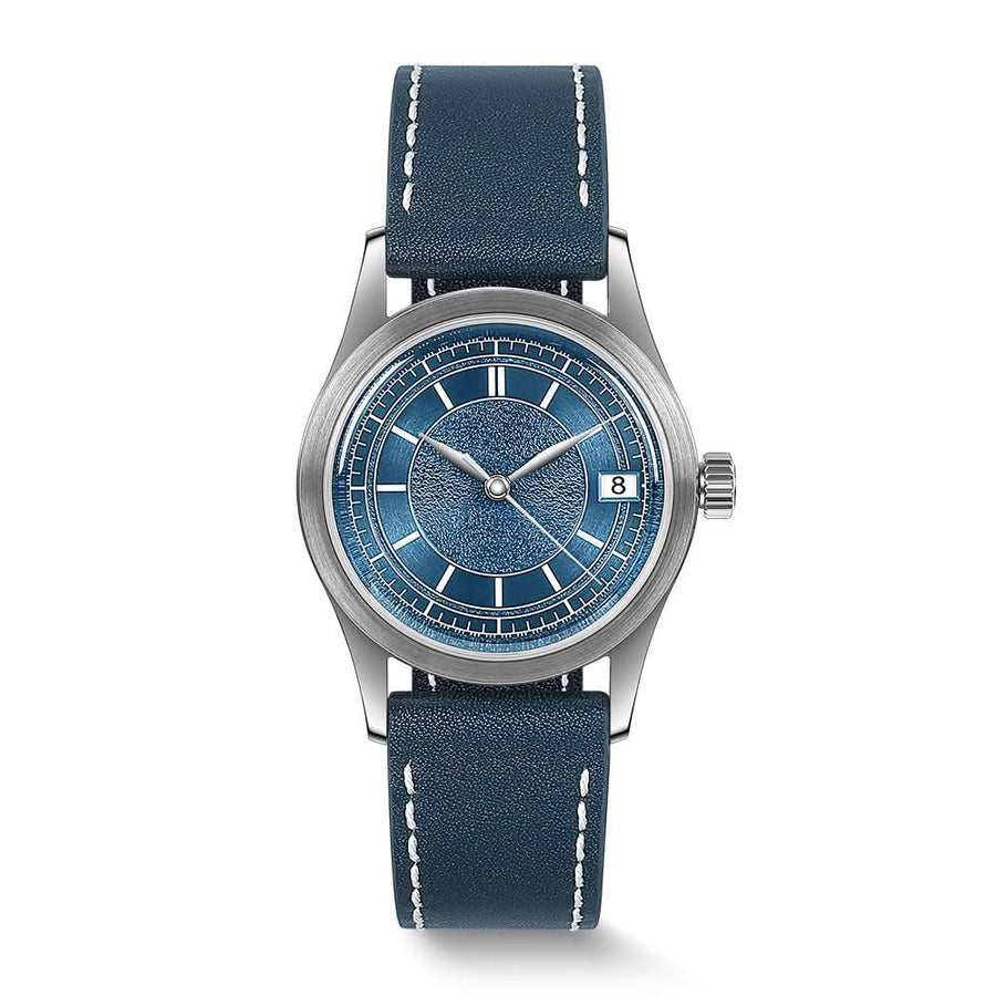Boderry Watch Co. HOU - 80-Hour Power Reserve Vintage Automatic Watch | Blue
