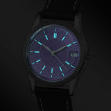 Boderry Watch Co. HOU - 80-Hour Power Reserve Vintage Automatic Watch | Purple, view 3