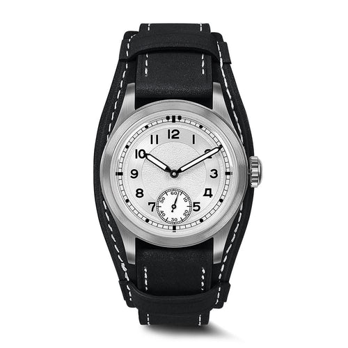 Boderry Watch Co. HOU H1 - Vintage Field Watch Automatic | White