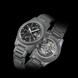 Boderry Watch Co. LANDMASTER Chronograph – Titanium Automatic Tritium Field Watch | Black-bracelet, view 2