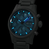 Boderry Watch Co. LANDMASTER Chronograph – Titanium Automatic Tritium Field Watch | Ice Blue-bracelet, view 6