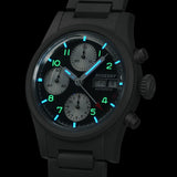 Boderry Watch Co. LANDMASTER Chronograph – Titanium Automatic Tritium Field Watch | Reverse Panda-bracelet, view 2