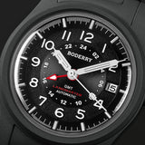 Boderry Watch Co. LANDMASTER GMT – Titanium Automatic Tritium Field Watch | Black-bracelet, view 3