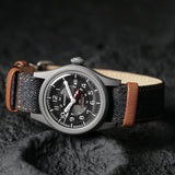 Boderry Watch Co. LANDMASTER GMT – Titanium Automatic Tritium Field Watch | Black-bracelet, view 6