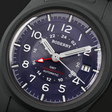 Boderry Watch Co. LANDMASTER GMT – Titanium Automatic Tritium Field Watch | Purple-bracelet, view 3