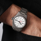 Boderry Watch Co. LANDMASTER GMT – Titanium Automatic Tritium Field Watch | White-bracelet, view 2