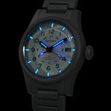 Boderry Watch Co. LANDMASTER GMT – Titanium Automatic Tritium Field Watch | White-bracelet, view 3