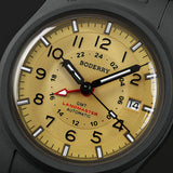 Boderry Watch Co. LANDMASTER GMT – Titanium Automatic Tritium Field Watch | Yellow-bracelet, view 2