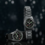 Boderry Watch Co. LANDMASTER - 100M Waterproof Titanium Automatic Field Watch | Black-bracelet, view 2