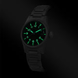 Boderry Watch Co. LANDMASTER - 100M Waterproof Titanium Automatic Field Watch | Black-bracelet, view 4
