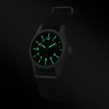 Boderry Watch Co. LANDMASTER - 100M Waterproof Titanium Automatic Field Watch | Black, view 3