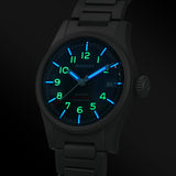 Boderry Watch Co. LANDMASTER - 100M Waterproof Titanium Automatic Field Watch | Blue-bracelet, view 2