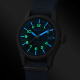 Boderry Watch Co. LANDMASTER - 100M Waterproof Titanium Automatic Field Watch | Blue, view 2