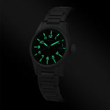 Boderry Watch Co. LANDMASTER - 100M Waterproof Titanium Automatic Field Watch | Green-bracelet, view 2