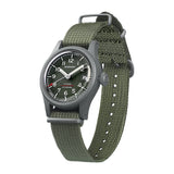 Boderry Watch Co. LANDMASTER - 100M Waterproof Titanium Automatic Field Watch | Green, view 4