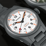 Boderry Watch Co. LANDMASTER - 100M Waterproof Titanium Automatic Field Watch | White-bracelet, view 4