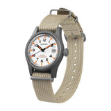Boderry Watch Co. LANDMASTER - 100M Waterproof Titanium Automatic Field Watch | White, view 3