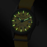 Boderry Watch Co. LANDMASTER - 100M Waterproof Titanium Automatic Field Watch | Yellow, view 2