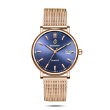 Boderry Watch Co. CLASSIC 40MM - Swiss Quartz Movement Watch | Gold Case & Mesh Strap, view 4
